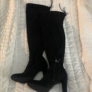 Elegant Black OTK High Women's Boots